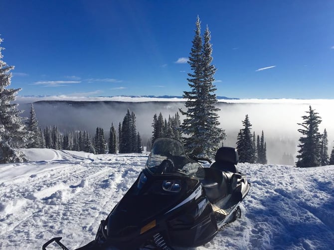 Winter Fun on a Snowmobile Tour